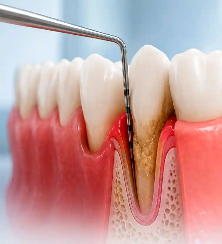 Encías con periodontitis — síntomas y señales de alarma